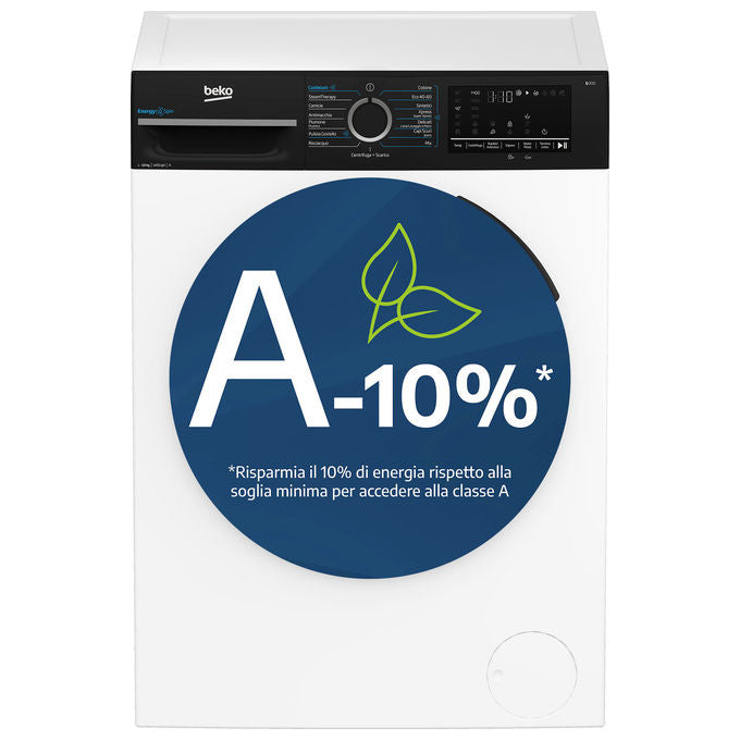 Beko BMWEP10147DB Lavatrice 10 Kg 1400 rpm Classe A EnergySpin SteamCure Motore Inverter (85x60x58) cm colore Nero