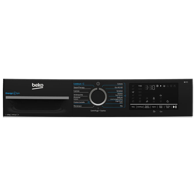 Beko BMWEP10147DB Lavatrice 10 Kg 1400 rpm Classe A EnergySpin SteamCure Motore Inverter (85x60x58) cm colore Nero