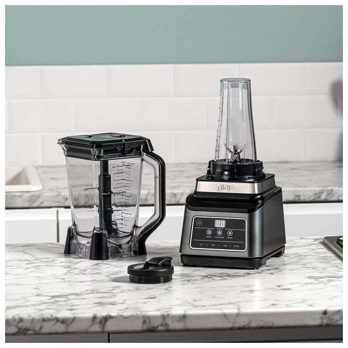 Ninja BN750EU Frullatore 2 in 1 Auto-iQ 1200 W Caraffa 2,1 L Bicchiere 700 ml Tritaghiaccio colore Nero