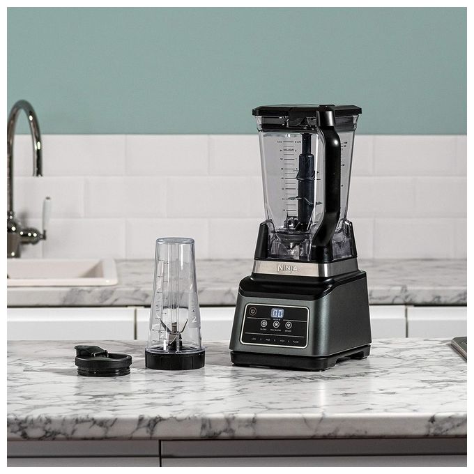 Ninja BN750EU Frullatore 2 in 1 Auto-iQ 1200 W Caraffa 2,1 L Bicchiere 700 ml Tritaghiaccio colore Nero