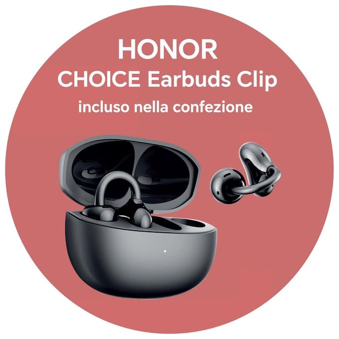 Honor, Smartphone, 512 GB, Nero, Auricolari Clip inclusi