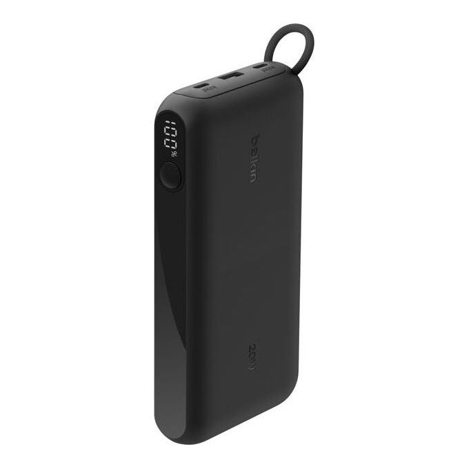 Belkin BPB028HQBK Power Bank BoostCharge 20000 mAh 2x USB-C 1x USB-A Display LED 20W colore Nero