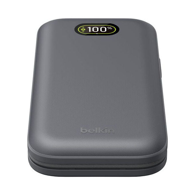 Belkin BPB040HQCH UltraCharge Pro Power Bank 27000 mAh 140 W con Display Integrato e Ricarica Rapida colore Grigio