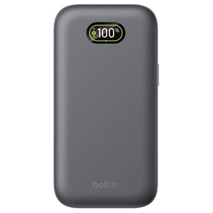 Belkin BPB040HQCH UltraCharge Pro Power Bank 27000 mAh 140 W con Display Integrato e Ricarica Rapida colore Grigio