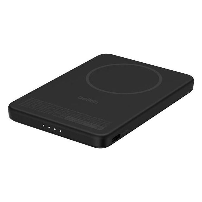 Belkin BPD011HQBK BOOSTCHARGE Slim Magnetico Power Bank 5000 mAh 20 W Wireless Qi2 colore Nero