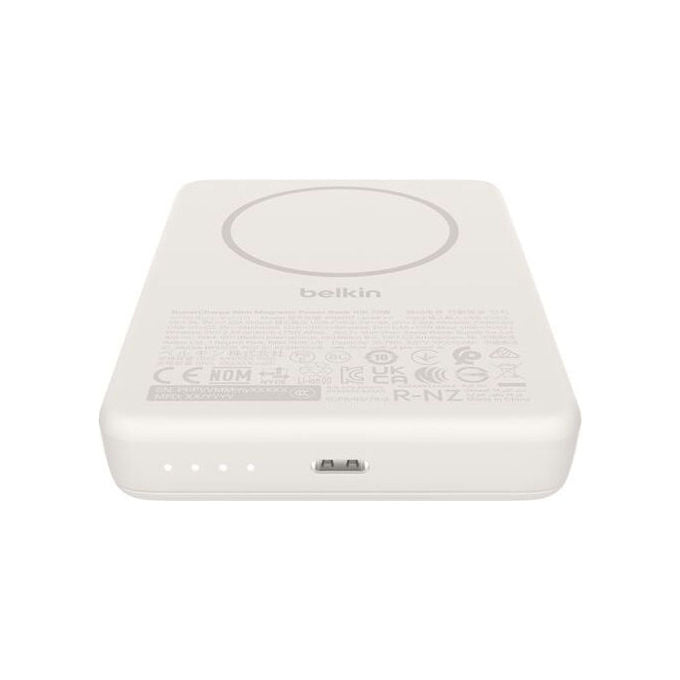 Belkin BPD017HQSA Batteria Portatile 5000 mAh con Carica Wireless e USB Tipo C 7,5 W colore Sabbia