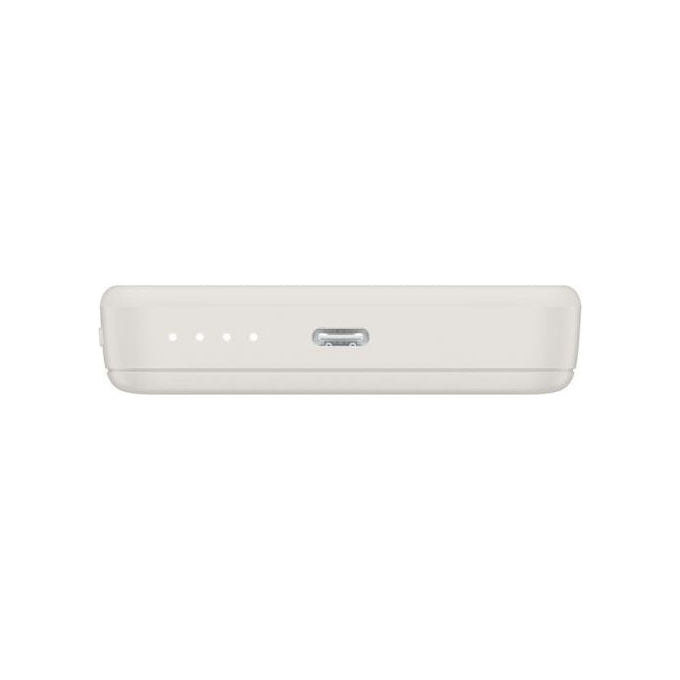 Belkin BPD017HQSA Batteria Portatile 5000 mAh con Carica Wireless e USB Tipo C 7,5 W colore Sabbia