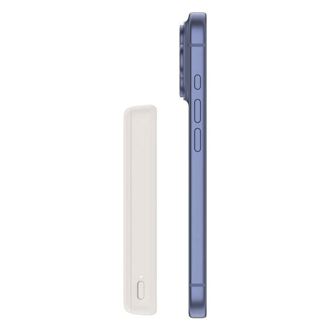 Belkin BPD017HQSA Batteria Portatile 5000 mAh con Carica Wireless e USB Tipo C 7,5 W colore Sabbia