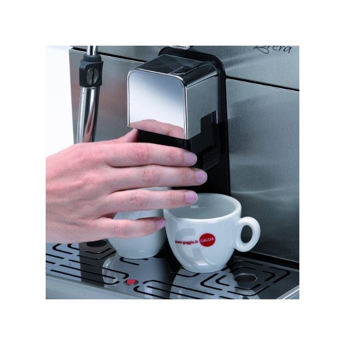 Gaggia RI9305-11 Brera Macchina da Caffe' Automatica per Espresso e Cappuccino Caffe' in Grani o Macinato 1400 W Argento-Nero Brera Black Solo Macchina