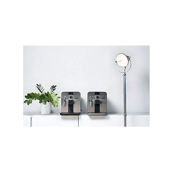 Gaggia RI9305-11 Brera Macchina da Caffe' Automatica per Espresso e Cappuccino Caffe' in Grani o Macinato 1400 W Argento-Nero Brera Black Solo Macchina