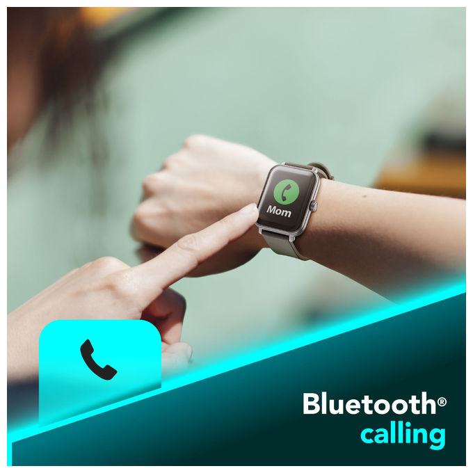 Cellularline Smartwatch Bluetooth Ion Pro Square Display 1.83'' Monitoraggio Sonno e Stress