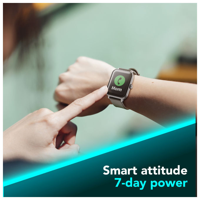 Cellularline Smartwatch Bluetooth Ion Pro Square Display 1.83'' Monitoraggio Sonno e Stress