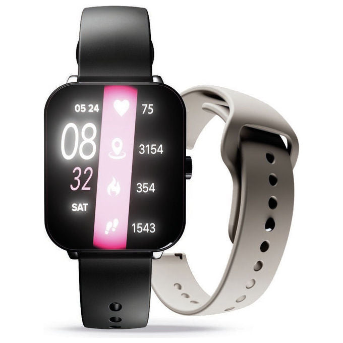 Cellularline Smartwatch Bluetooth Ion Pro Square Display 1.83'' Monitoraggio Sonno e Stress