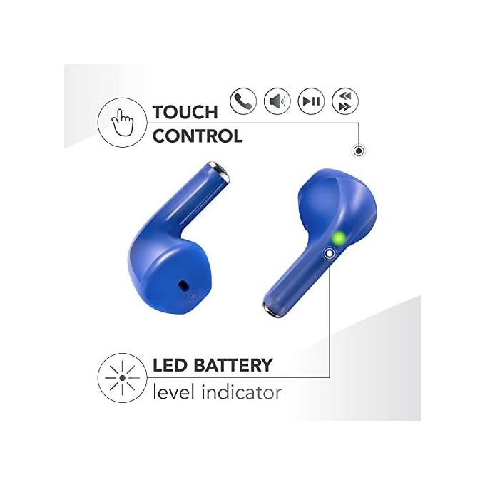 Cellularline BTMSTWSSWAGB SWAG Auricolari Bluetooth TWS In-Ear 20H Playtime Auto Pairing Controlli Touch colore Blu