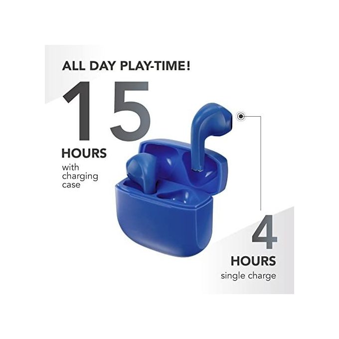 Cellularline BTMSTWSSWAGB SWAG Auricolari Bluetooth TWS In-Ear 20H Playtime Auto Pairing Controlli Touch colore Blu