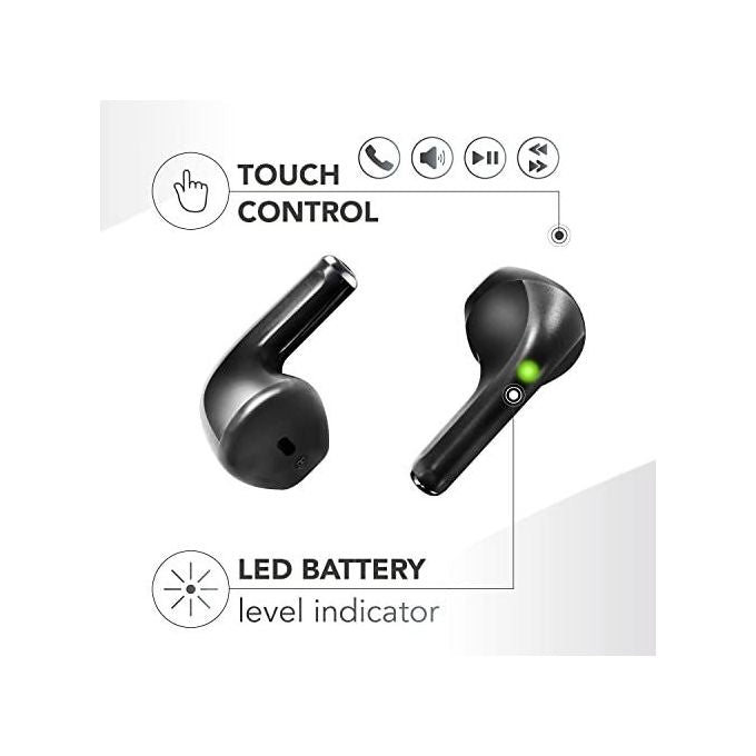 Music Sound Auricolare Bluetooth Tws Swag Nero
