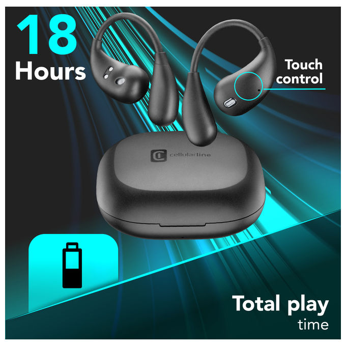 Cellularline, Auricolari TWS Nebit, Traduzione in tempo reale, Funzione vocale, Bluetooth