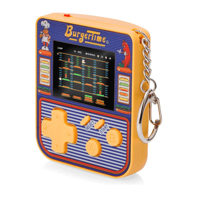 HyperMegaTech Super Micro Burgertime Console Portatile con Giochi BurgerTime Karate Champ Side Pocket