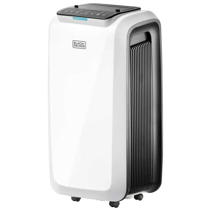 BLACK+DECKER BXPAC9000E Condizionatore portatile 9000 BTU per ambienti fino a 28 m² Classe A con Timer 24h Termostato Regolabile e Modalita' Notturna colore Bianco