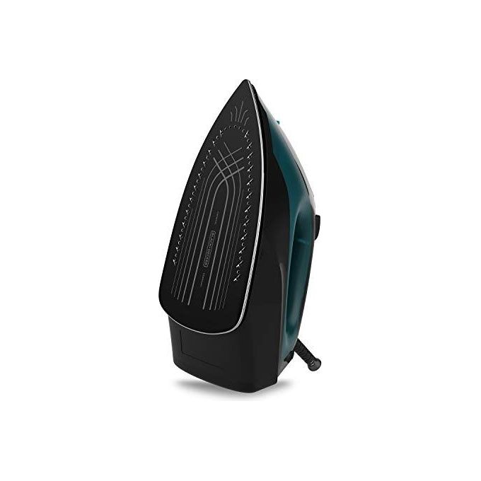 Black+Decker BXIR2403E Ferro da Stiro a Secco e Vapore Piastra Ceramica 2400W Getto Vapore 150 g-min Vapore Continuo 45 g-min colore Nero Verde