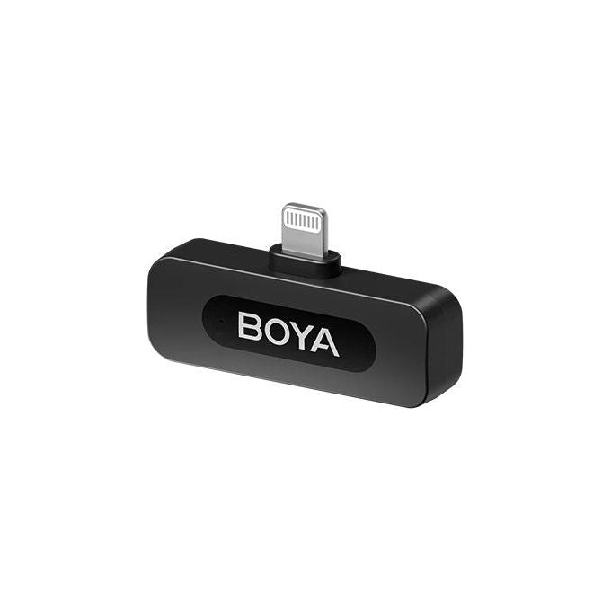 BOYA BY-V1 V2.0 Microfono Wireless 2.4GHz Portata 100 m Connettivita' Lightning USB-C 3.5 mm colore Nero