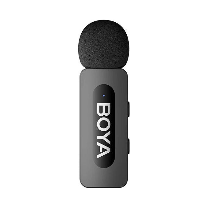 BOYA BY-V2 V2.0 Microfono Wireless per Lightning con 2 Trasmettitori 1 Ricevitore Portata 100 m Durata Batteria 9 h colore Nero