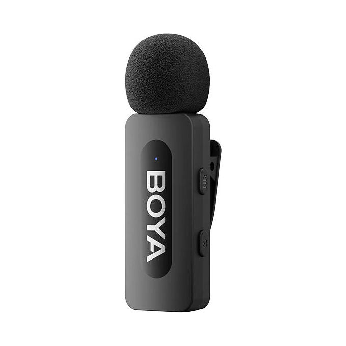 BOYA BY-V2 V2.0 Microfono Wireless per Lightning con 2 Trasmettitori 1 Ricevitore Portata 100 m Durata Batteria 9 h colore Nero