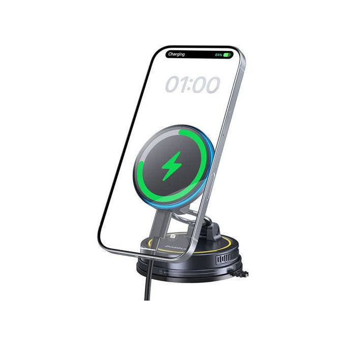 Baseus C0013F01 PrimeTrip VC2 Flex Pro Supporto per Caricabatterie da Auto Wireless 15 W 35N 720° colore Nero