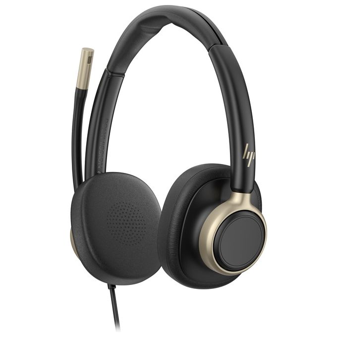 HP Poly C01FCA6 Cuffie cablate stereo Mission 825 USB con cancellazione rumore attiva e microfono integrato colore Nero