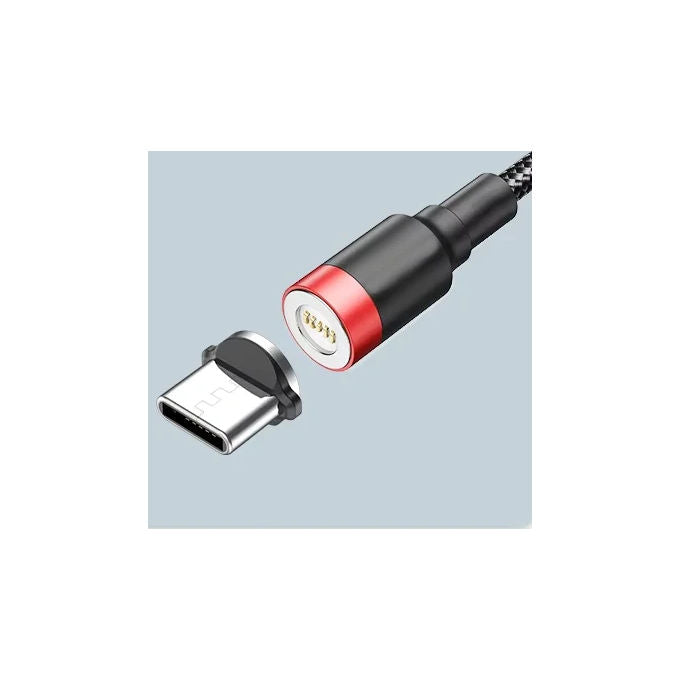 Lostech LS-100272 Cavo Magnetico Type-C 100 cm Carica Rapida 3.0 Trasferimento Dati Nylon Anti Strappo Alluminio