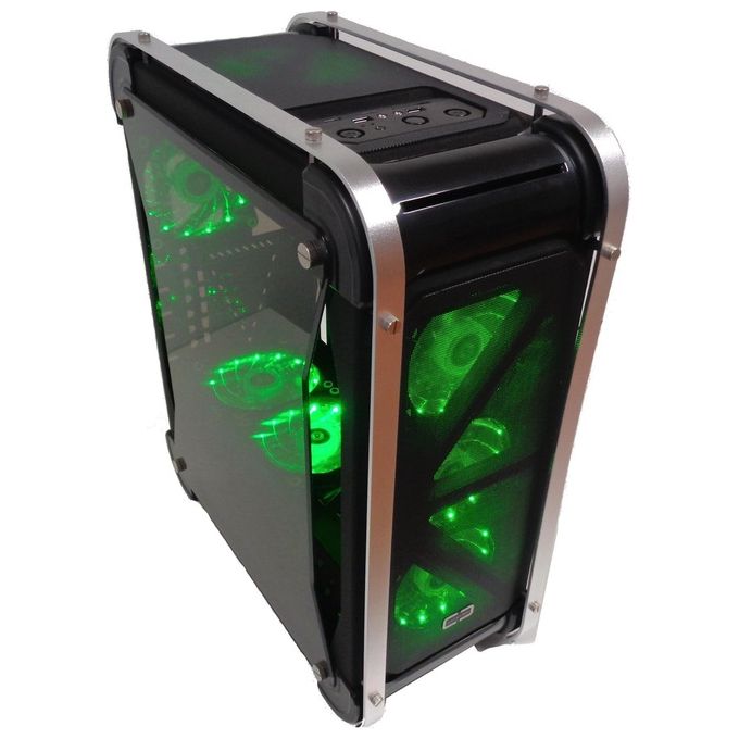 Cortek OMEGA Omega Case Gaming ATX2.0 con 7 Ventole RGB Laterali Trasparenti 2 USB 3.0 2 USB 2.0 colore Nero
