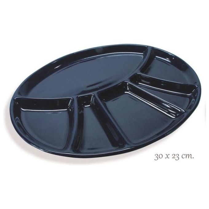AandF Piatto Ovale Blu 30cm per Servire con Stile Elegante in Casa e Arredamento