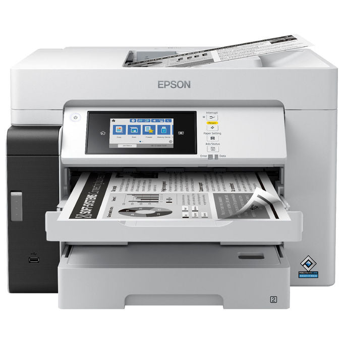 Epson EcoTank Pro ET-M16685 stampante multifunzione inkjet, A3, mono, Wi-Fi, Ethernet, fronte retro, touchscreen 10,9 cm, ADF, 550 fogli, PCL