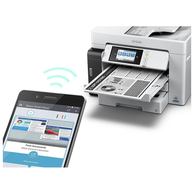 Epson EcoTank Pro ET-M16685 stampante multifunzione inkjet, A3, mono, Wi-Fi, Ethernet, fronte retro, touchscreen 10,9 cm, ADF, 550 fogli, PCL
