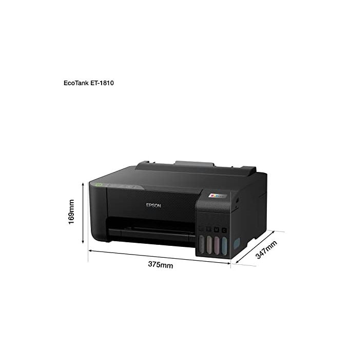 Epson C11CJ71401 EcoTank ET-1810 Stampante Multifunzione Inkjet A4 Wi-Fi Wi-Fi Direct Serbatoi Alta Capacita' colore Nero