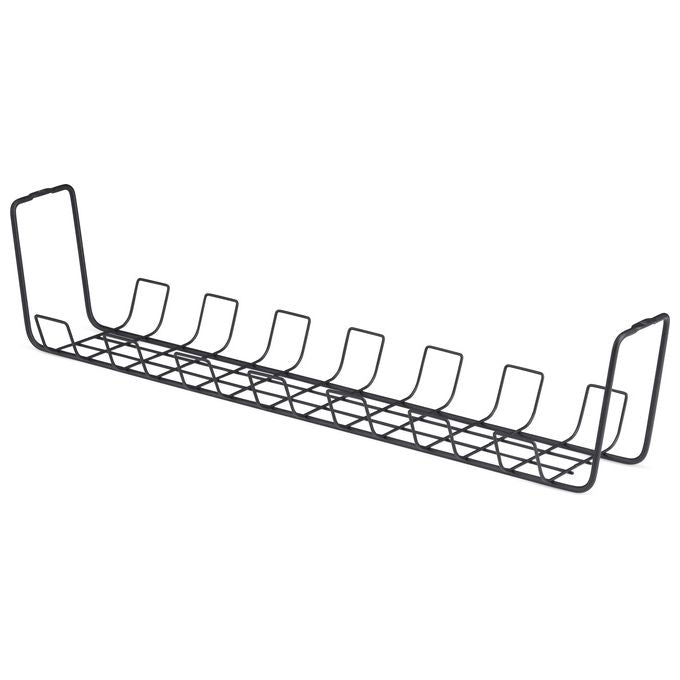 StarTech.com S1MB-DESK-CABLE-TRAY Vassoio Porta Cavi Sotto Scrivania in Acciaio da 615 cm con Installazione a Vite colore Nero