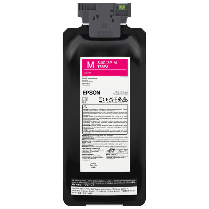 Epson, Cartuccia d'Inchiostro Magenta Originale, 480 ml, Per ColorWorks C8000e