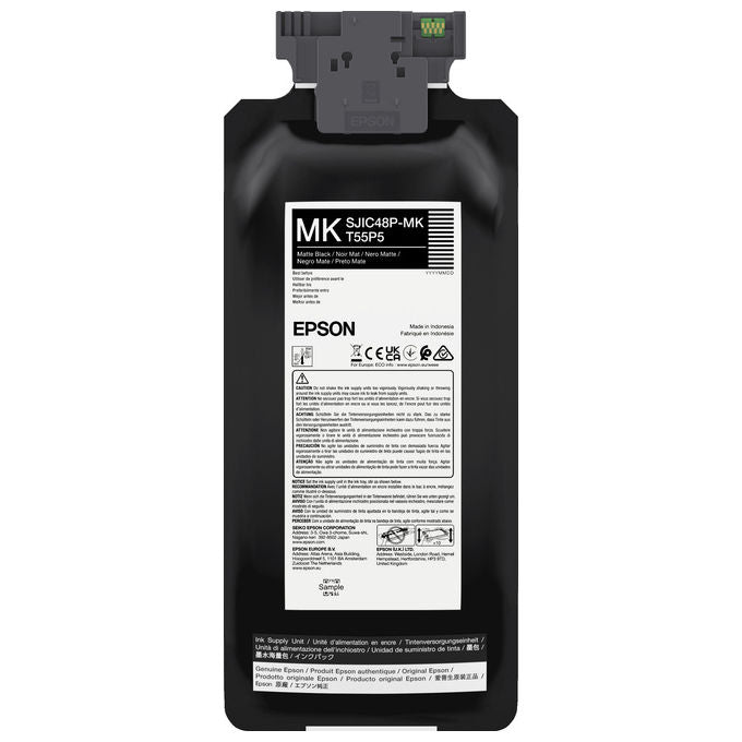 Epson, Cartuccia inchiostro nero opaco originale SJIC48P-MK, 480 ml, Per ColorWorks C8000e