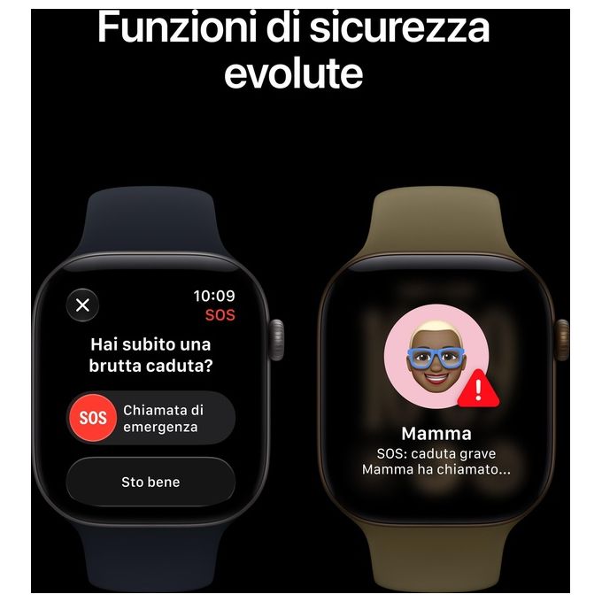 Apple MJH14QL-A Apple Watch Series 12 GPS + Cellular Cassa 46 mm in Ceramica Sensore Frequenza Cardiaca Monitoraggio Salute Completo Colore Bianco