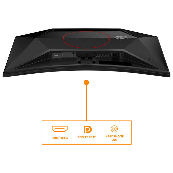 AOC C27G42FE G4 Monitor Gaming Curvo 27'' FHD 180 Hz 0,5 ms colore Nero Rosso