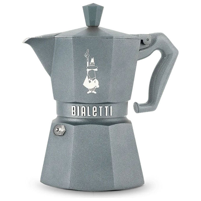 Bialetti 0009075 Moka Exclusive Caffettiera 3 tazze Induzione Alluminio Acciaio colore Grigio