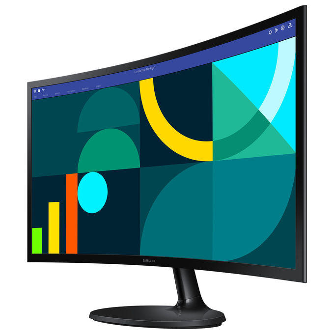 Samsung LS24D364GAUXEN Monitor PC 24'' Full HD VA Curvo 100Hz 4ms colore Nero