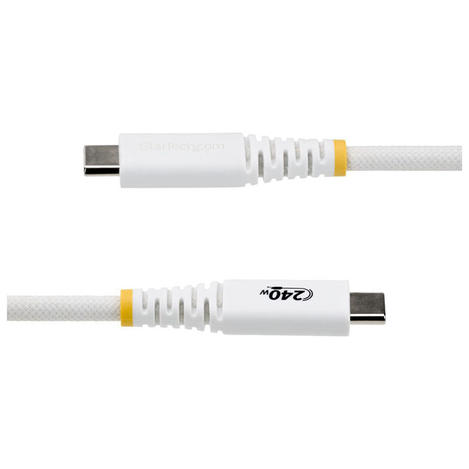 StarTech.com S2CEPR2MW-USB-CABLE Cavo USB-C 240W PD EPR 5A 2m USB 2.0 colore Bianco