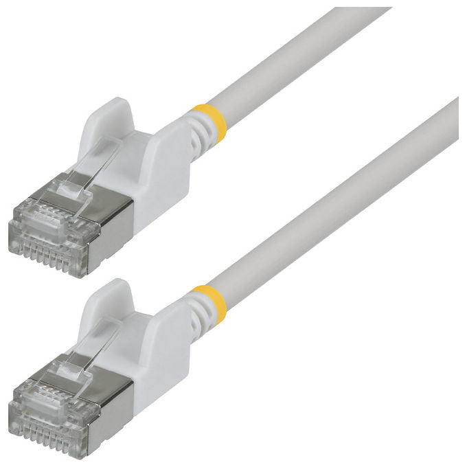 StarTech.com N6APATSTP34WHS4M Cavo Patch RJ-45 M a RJ-45 M 4 m Cat6a U-FTP STP Rotondo Antiaggrovigliamento Rame Isolato TPE 10 Gbps 500 MHz Oro Placcato 34 AWG colore Bianco