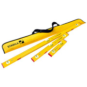 Stabila 19716 PRO SET 80 ASM Set di livelle a bolla 30 cm 60 cm 120 cm con sistema di magneti in terre rare e precisione 0.5 mm-m colore Nero