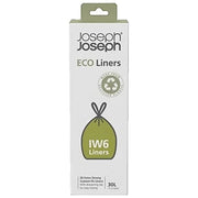 Joseph Joseph 30143 Sacchetti per rifiuti 30L in plastica riciclata chiusura con cordoncino compatibili con Totem Max e Totem Pop colore Grigio