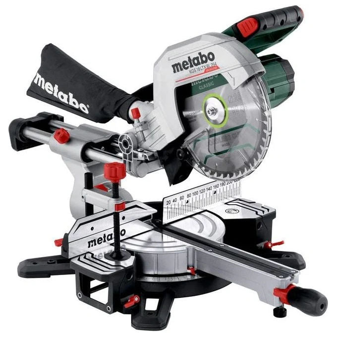 Metabo 614216650 Troncatrice a Batteria KGS 18 LTX BL 216 Motore Brushless 18V 2x5,2 Ah con Funzione di Trazione e Lama 216 mm colore Nero