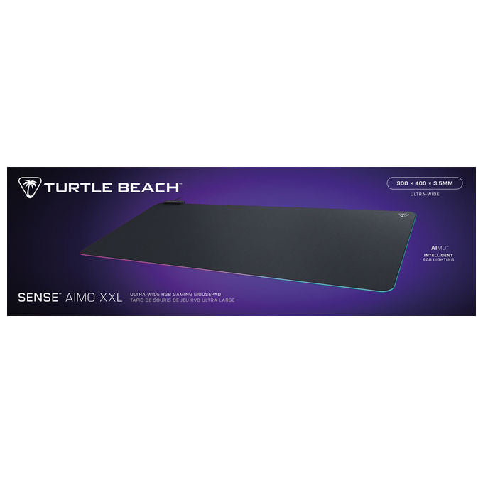 Turtle Beach TBM-9001-05 Sense AIMO XXL Tappetino mouse da gioco con illuminazione RGB 2 zone programmabili colore Nero