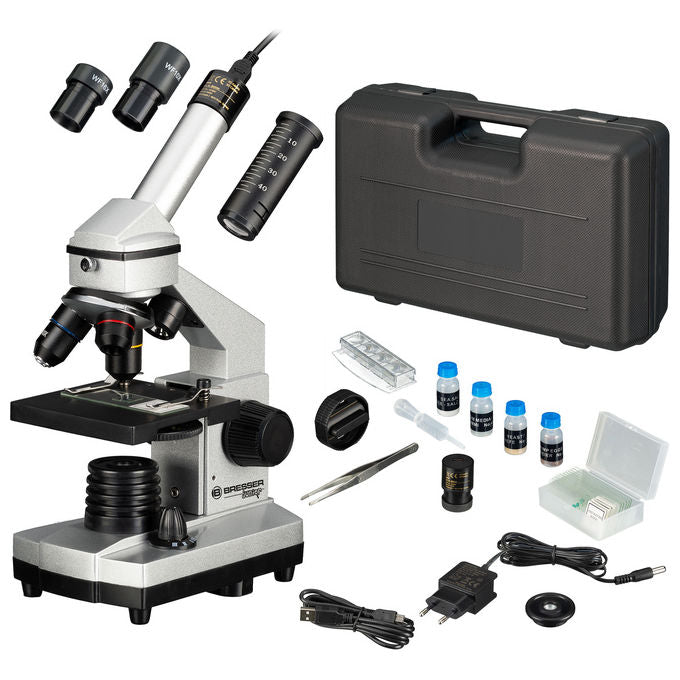 Bresser 8855000 Microscopio Biologico 40x 1024x con Custodia Rigida colore Nero