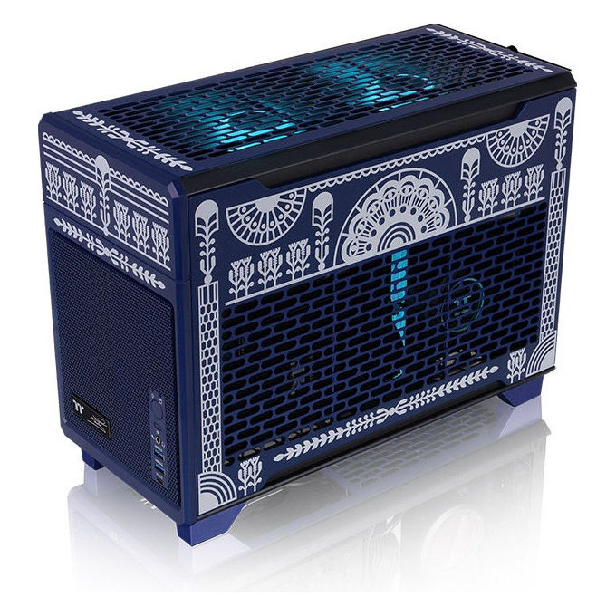 Thermaltake CA-11A-00SPNN-AR TR100 Koralie Edition Case PC Mini-ITX USB 3.2 Gen 2 Type-C colore Blu